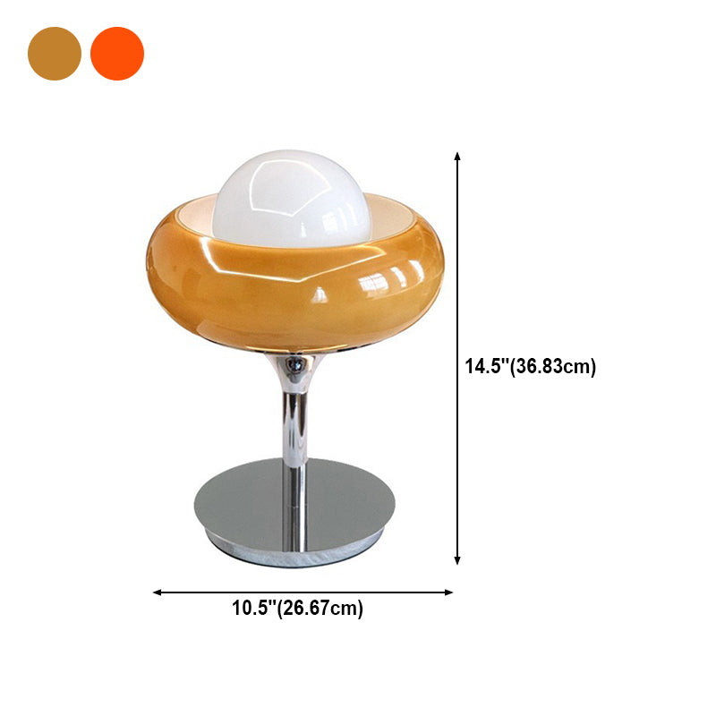 Lámpara de mesa de tarta de huevo moderna Lámpara de noche de noche de 1 altura con sombra de vidrio