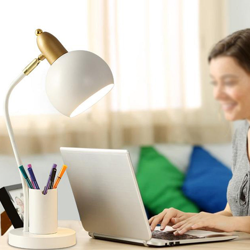 Table en métal macaroon Light Bell 1-Light Bedroom Trill Stringand avec un conteneur à stylo