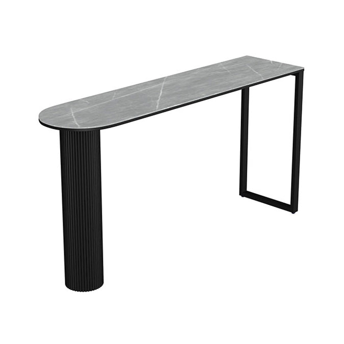 Stone Double Pedestal Counter Wine Table Modern Indoor Bar/Dinette Table