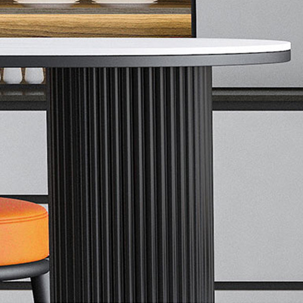 Stone Double Pedestal Counter Wine Table Modern Indoor Bar/Dinette Table