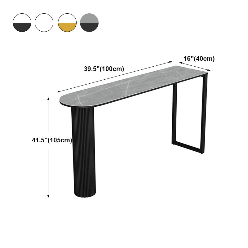 Stone Double Pedestal Counter Wine Table Modern Indoor Bar/Dinette Table