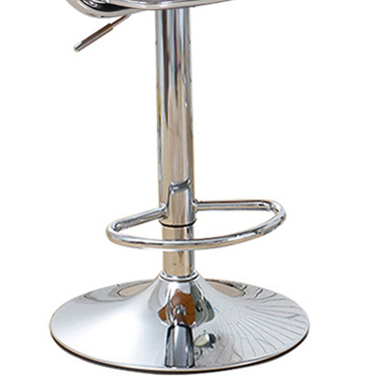 Modern Metal Low Back Bar Stool Armed Adjustable Swivel Bucket Counter Stool