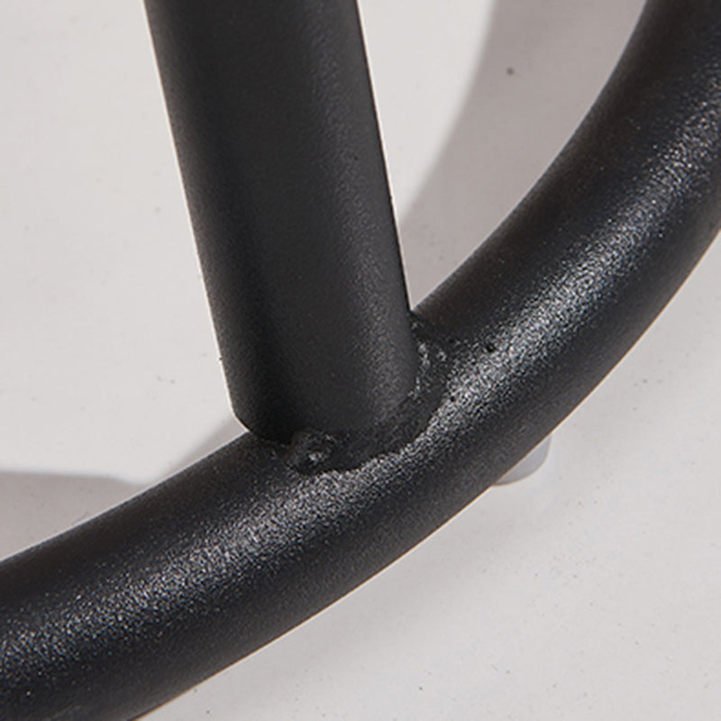 Modern Round Bar Stool Footrest Backless Counter and Bar Stool with Iron Legs