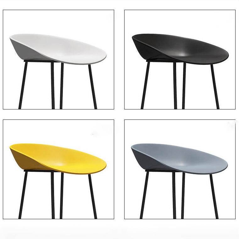 Modern Style Metal Bar Stool with Footrest and Low Back Cafe Creative Bar Stool