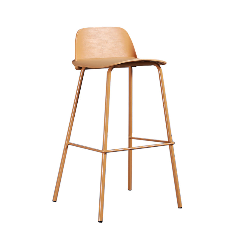Industrial Style Bar-stool Rectangle PP Seat Counter Stool for Kitchen Bar