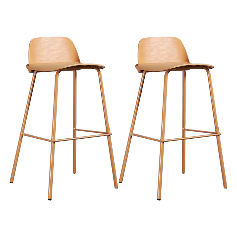Industrial Style Bar-stool Rectangle PP Seat Counter Stool for Kitchen Bar