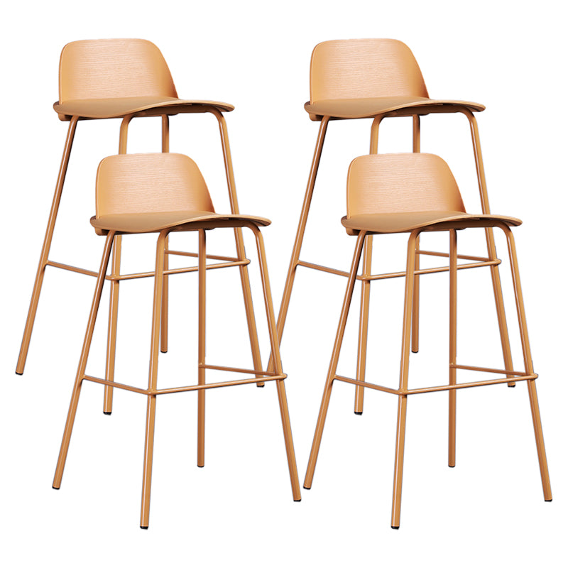 Industrial Style Bar-stool Rectangle PP Seat Counter Stool for Kitchen Bar
