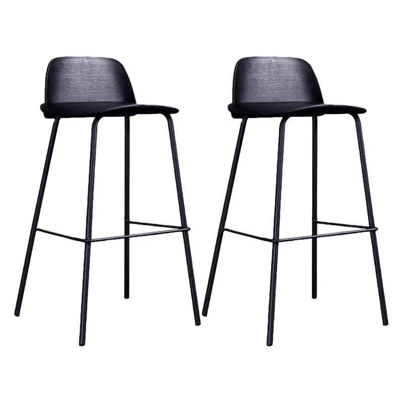 Industrial Style Bar-stool Rectangle PP Seat Counter Stool for Kitchen Bar