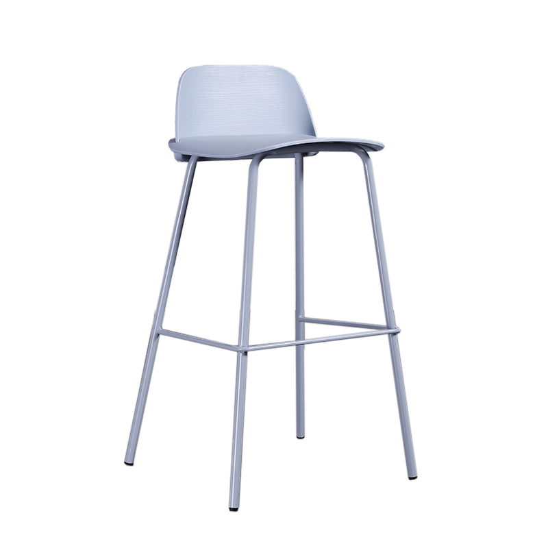 Industrial Style Bar-stool Rectangle PP Seat Counter Stool for Kitchen Bar