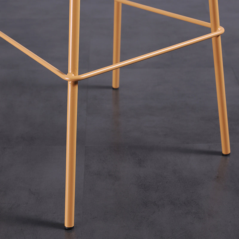 Industrial Style Bar-stool Rectangle PP Seat Counter Stool for Kitchen Bar