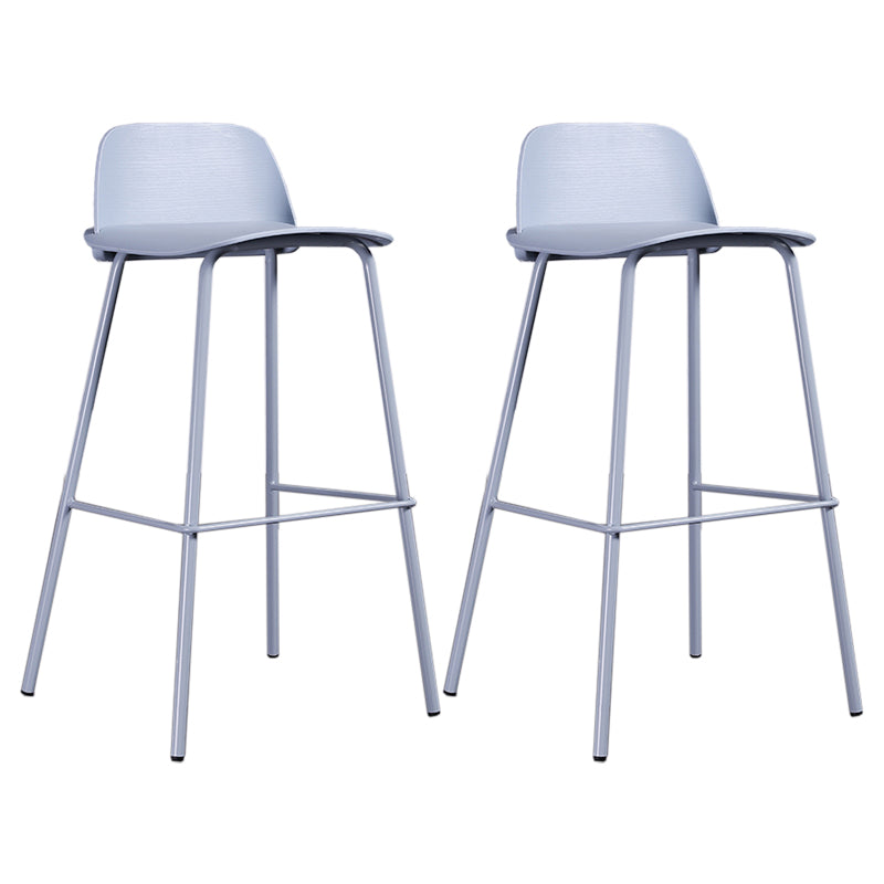 Industrial Style Bar-stool Rectangle PP Seat Counter Stool for Kitchen Bar