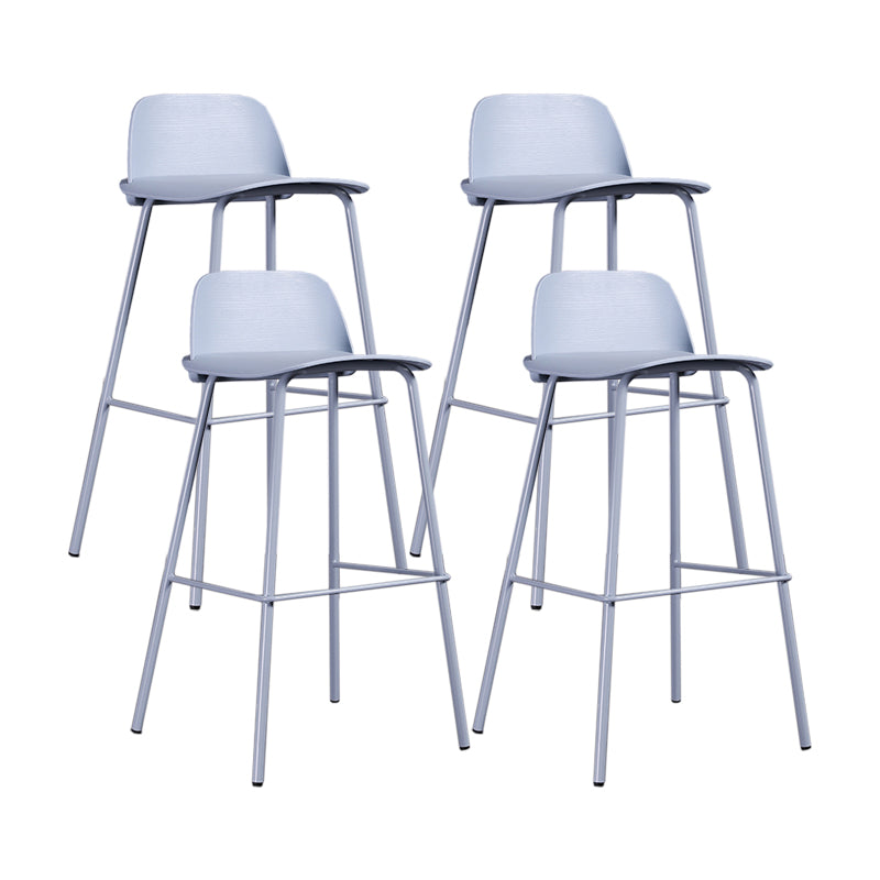 Industrial Style Bar-stool Rectangle PP Seat Counter Stool for Kitchen Bar