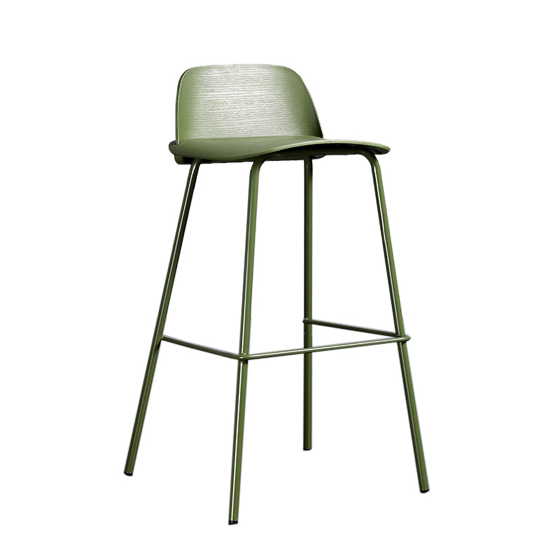 Industrial Style Bar-stool Rectangle PP Seat Counter Stool for Kitchen Bar