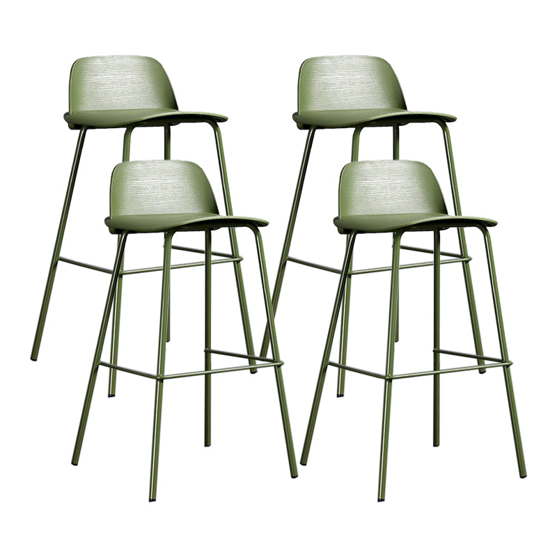 Industrial Style Bar-stool Rectangle PP Seat Counter Stool for Kitchen Bar