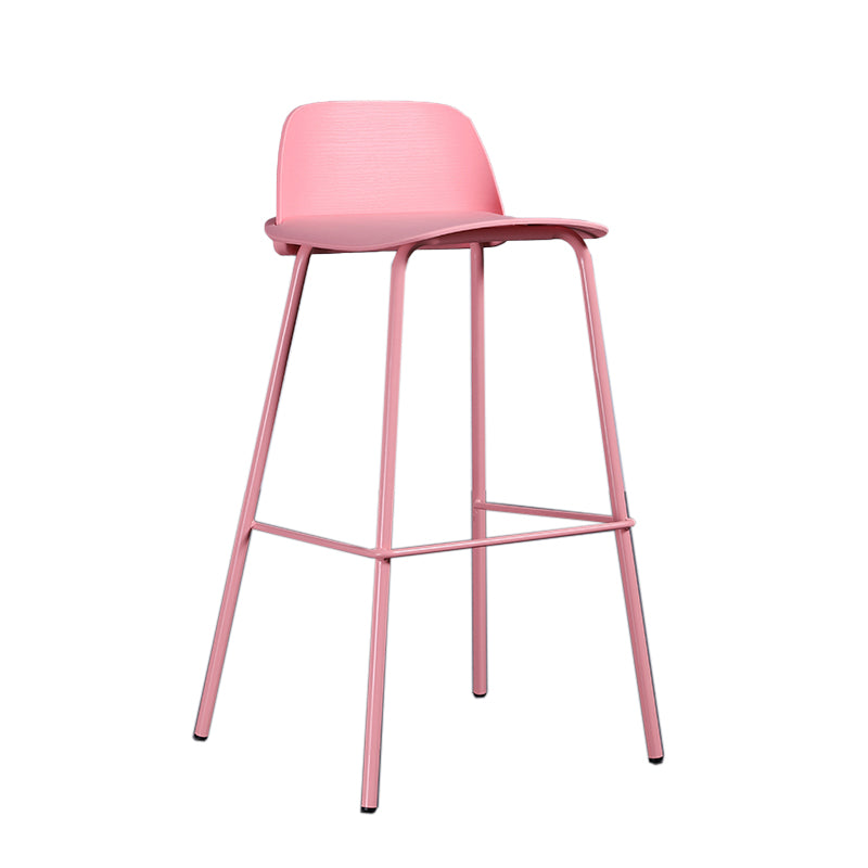 Industrial Style Bar-stool Rectangle PP Seat Counter Stool for Kitchen Bar