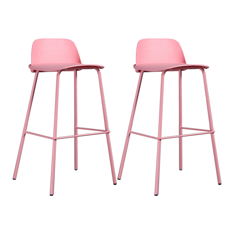 Industrial Style Bar-stool Rectangle PP Seat Counter Stool for Kitchen Bar