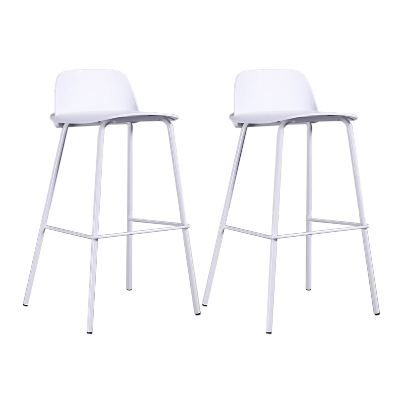 Industrial Style Bar-stool Rectangle PP Seat Counter Stool for Kitchen Bar