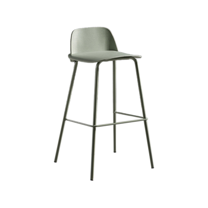 Industrial Style Bar-stool Rectangle PP Seat Counter Stool for Kitchen Bar