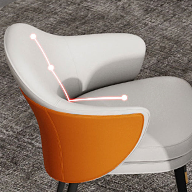 Contemporary 1/4/5 Pieces Dining Set Round Dining Room Table Set with Leather Chairs