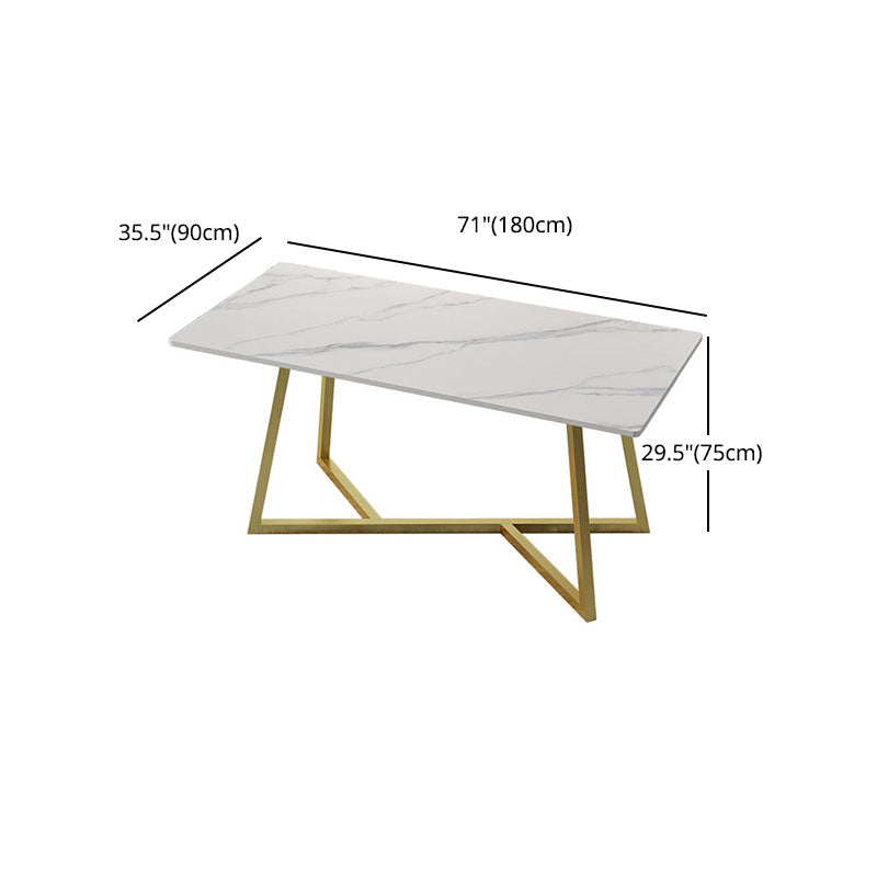 Glam Style 1/2/5 Pieces Dining Table Set Sintered Stone Table and Chair Set