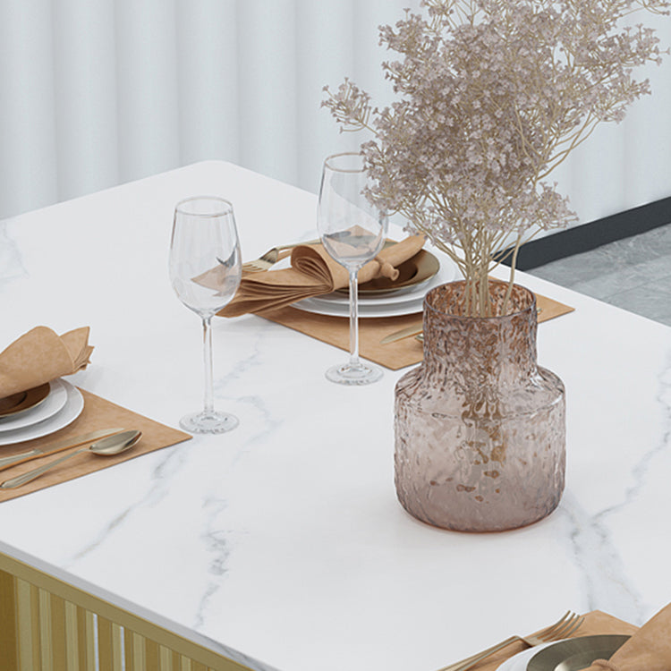 Glam Style 1/2/5 Pieces Dining Room Furniture Set Sintered Stone Dining Table Set