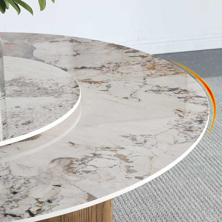 Modern 1/4/5/7 Pieces Dining Sintered Stone Dining Table Set with Wooden Legs for Kitchen