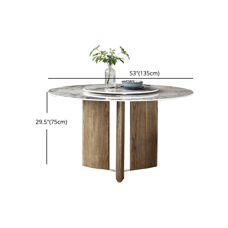 Modern 1/4/5/7 Pieces Dining Sintered Stone Dining Table Set with Wooden Legs for Kitchen