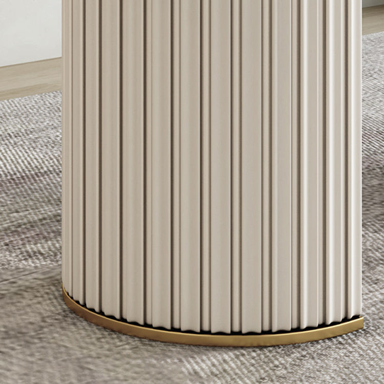 1/2/5/6/7 Pcs Metal Modern Dining Set with Oval Shape Table Dinette Set