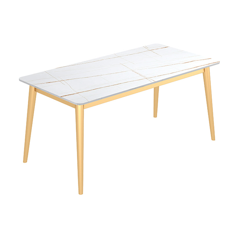 Minimalist Design 1/2/5/7 Rectangular Dining Room Table with Upholstered Chairs