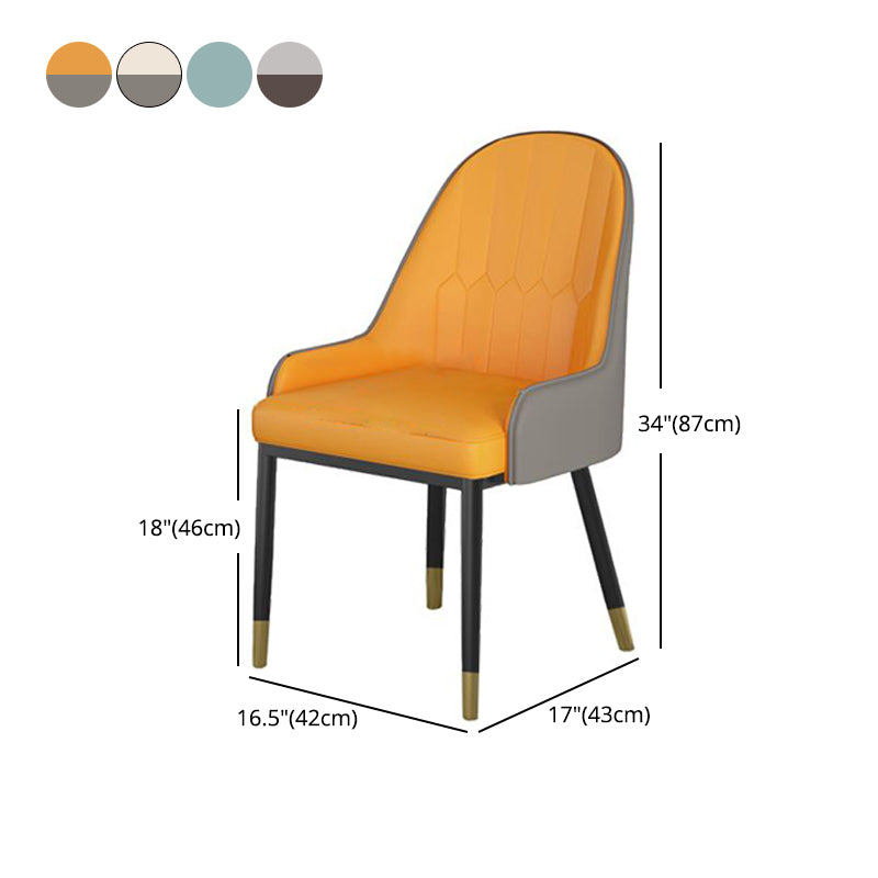 Nordic Style 1/4/5/7 Rectangle Dining Room Set with Leather Chairs