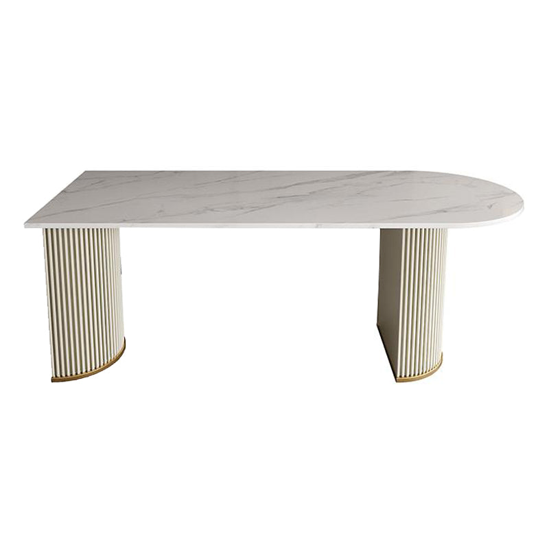 Scandinavian 1/2/5 Rectangle White Dining Table Set for Kitchen