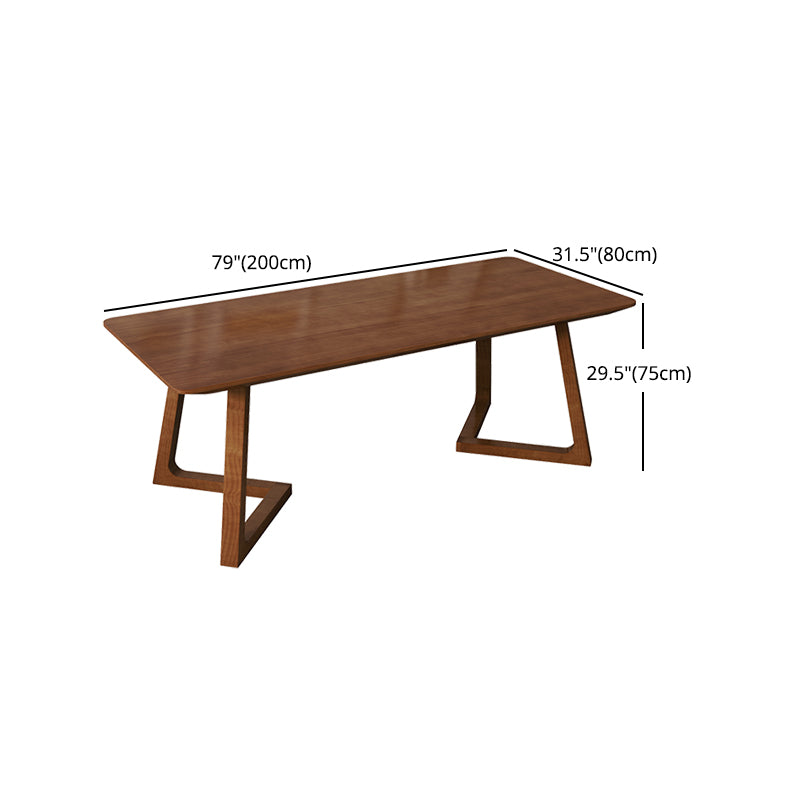 Modern Style 1/2/5/7 Solid Wood Dining Set with Wood Chairs Furniture for Home