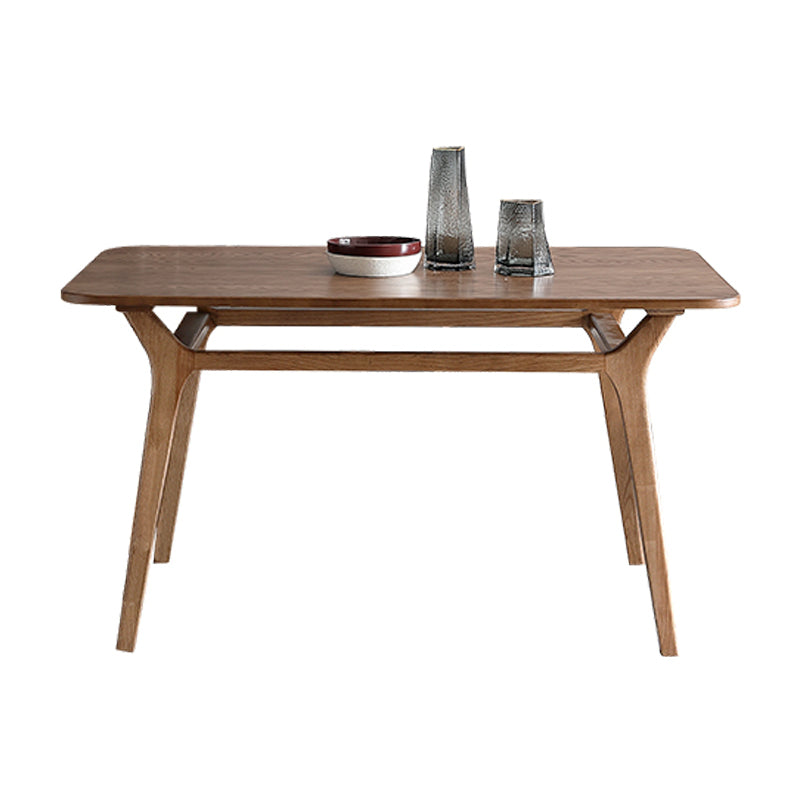 Modern Style 1/4/5 Rectangle Solid Wood Dining Set with Wood Chairs for Home