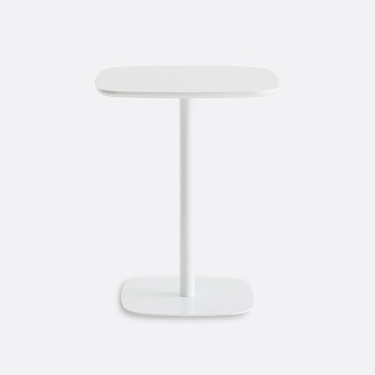 Metal Industrial Square Dining Table Manufactured wood Top Table with Pedestal Base