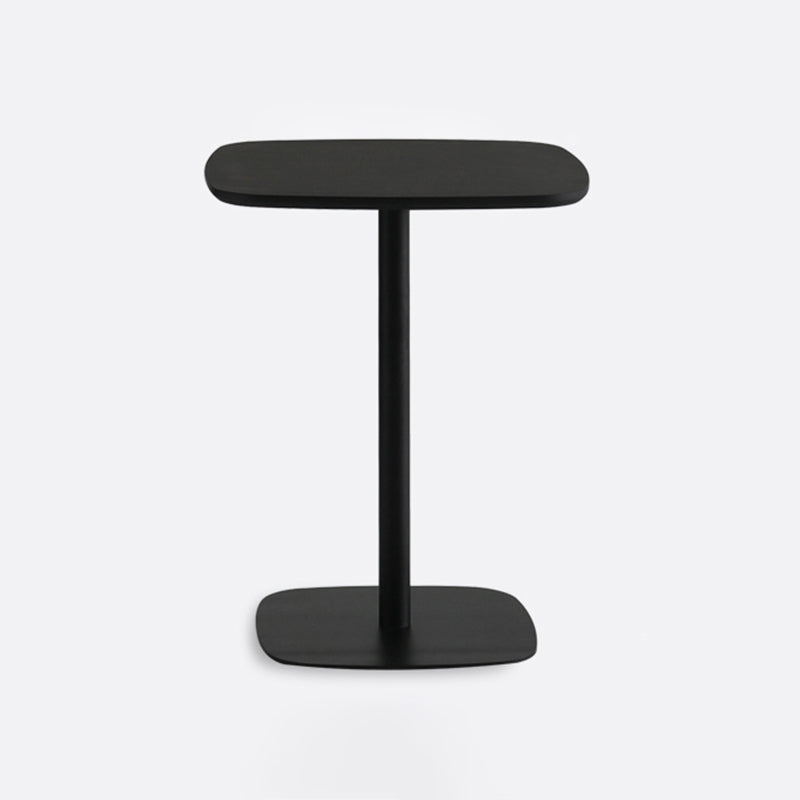 Metal Industrial Square Dining Table Manufactured wood Top Table with Pedestal Base