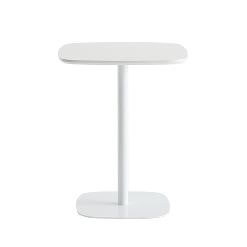 Metal Industrial Square Dining Table Manufactured wood Top Table with Pedestal Base