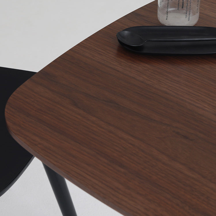 Metal Industrial Square Dining Table Manufactured wood Top Table with Pedestal Base