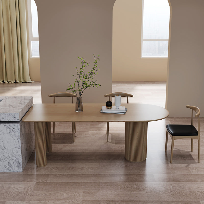 Mesa de pino sólida de forma gratuita Simplicidad de 3 patas para comedor para comedor