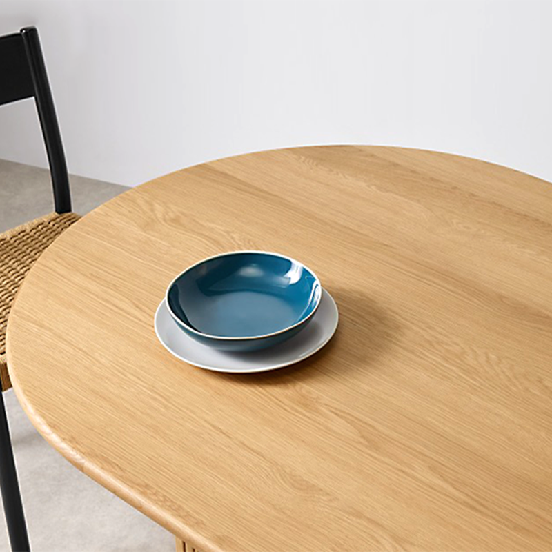 Table à manger ovale en bois massif, Table à Double guéridon simple pour salle à manger