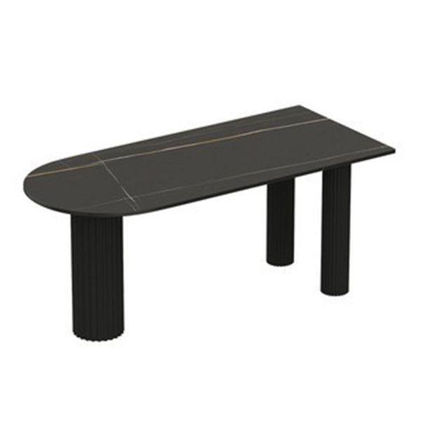 Sintered Stone Top Freeform Table for Restaurant Modern Dining Table with 3 Legs
