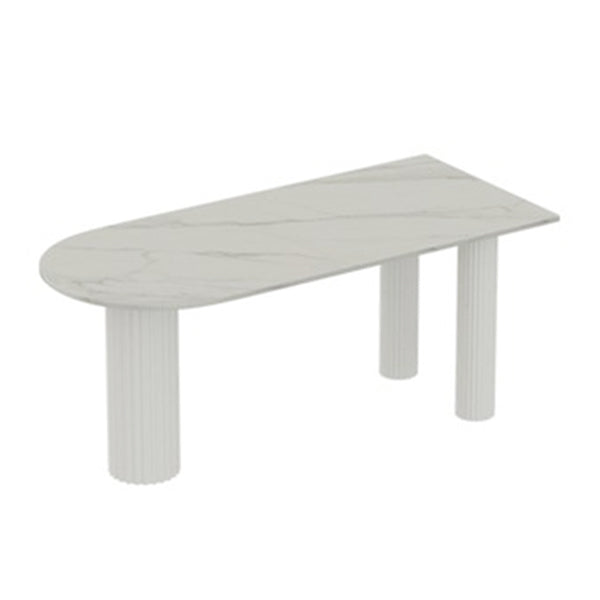 Sintered Stone Top Freeform Table for Restaurant Modern Dining Table with 3 Legs