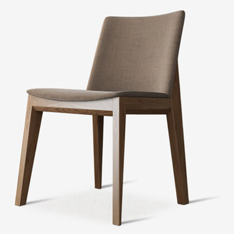 Sillas de comedor estilo moderno Sillas auxiliares sin brazos con patas de madera