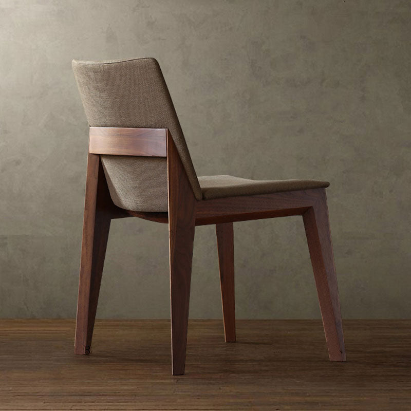 Sillas de comedor estilo moderno Sillas auxiliares sin brazos con patas de madera