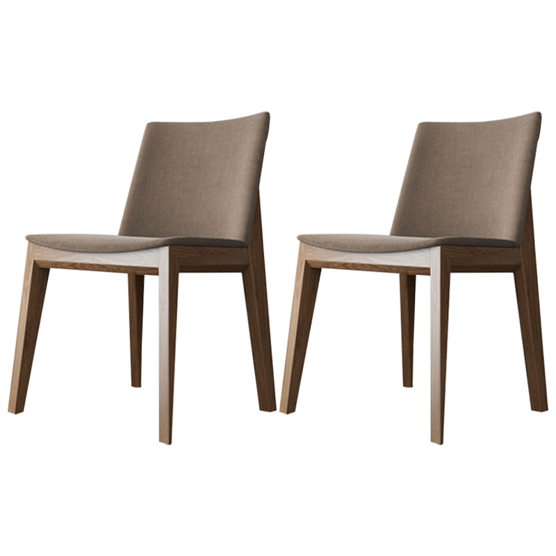 Sillas de comedor estilo moderno Sillas auxiliares sin brazos con patas de madera