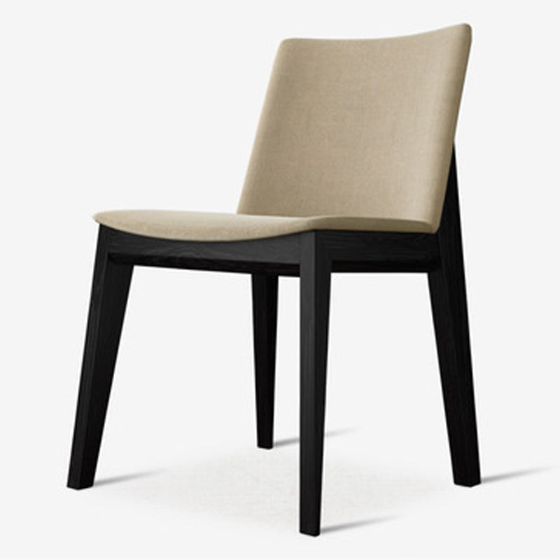 Sillas de comedor estilo moderno Sillas auxiliares sin brazos con patas de madera