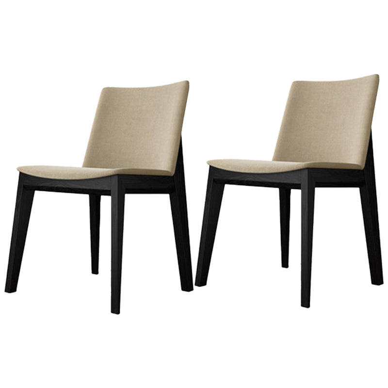 Sillas de comedor estilo moderno Sillas auxiliares sin brazos con patas de madera