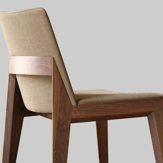 Sillas de comedor estilo moderno Sillas auxiliares sin brazos con patas de madera
