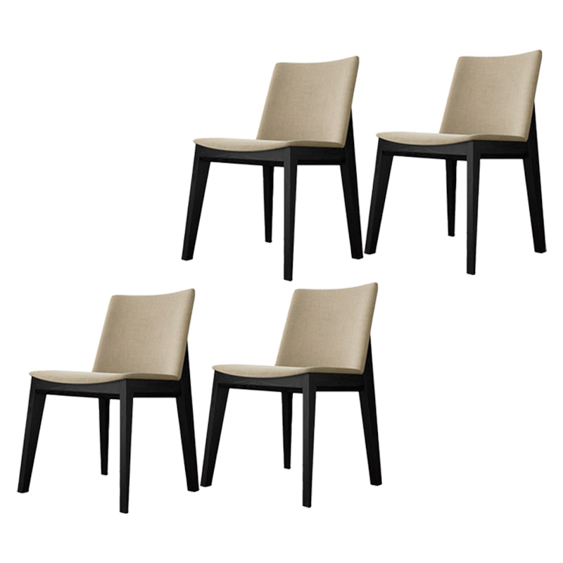 Sillas de comedor estilo moderno Sillas auxiliares sin brazos con patas de madera