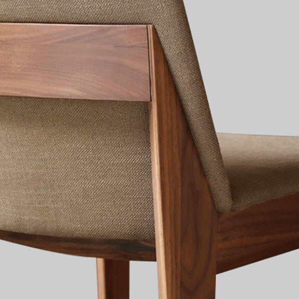 Sillas de comedor estilo moderno Sillas auxiliares sin brazos con patas de madera
