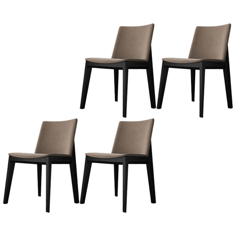 Sillas de comedor estilo moderno Sillas auxiliares sin brazos con patas de madera